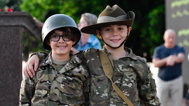 Carter Healey and Eric Carcuro in uniform. Picture: Pema Tamang Pakhrin