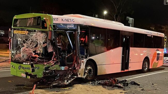 The scene of the crash on Brisbane Rd, Labrador. Picture: Kathleen Skene