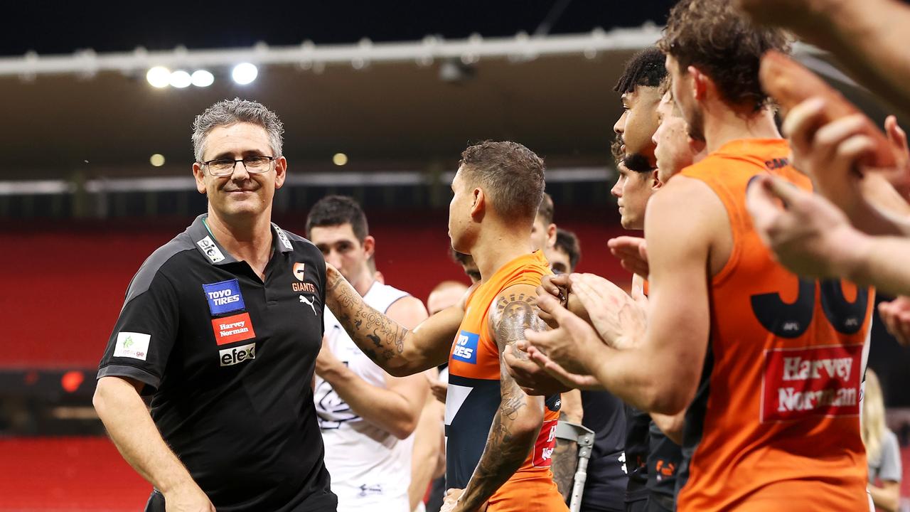 Former GWS coach Leon Cameron after his farewell match last year. Picture: Mark lbe/Getty Images