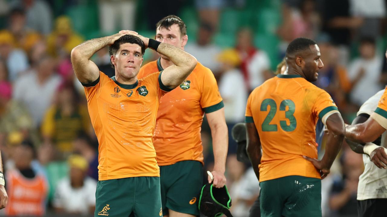 Ben Donaldson of Australia looks dejected. Photo by Chris Hyde/Getty Images.