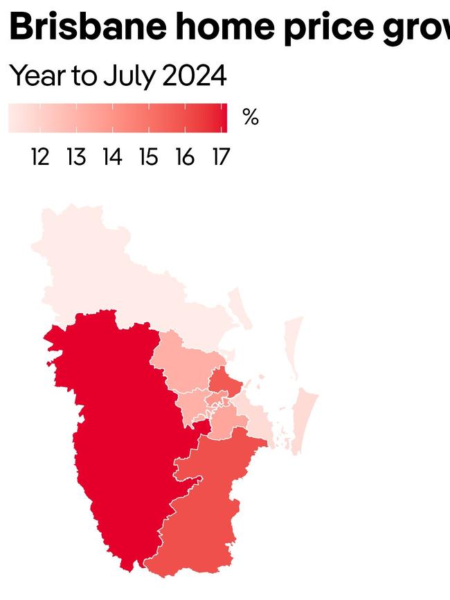 In Brisbane, the PropTrack Property Index showed property prices increased by 0.34 per cent which saw the median house price reach $853,000, an increase of 13.93 per cent in the last 12 months.