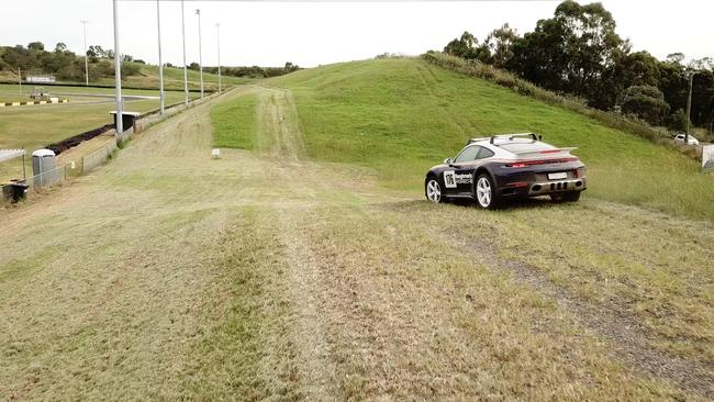 Our lap of Sydney Motorsport Park included a tour on grass.