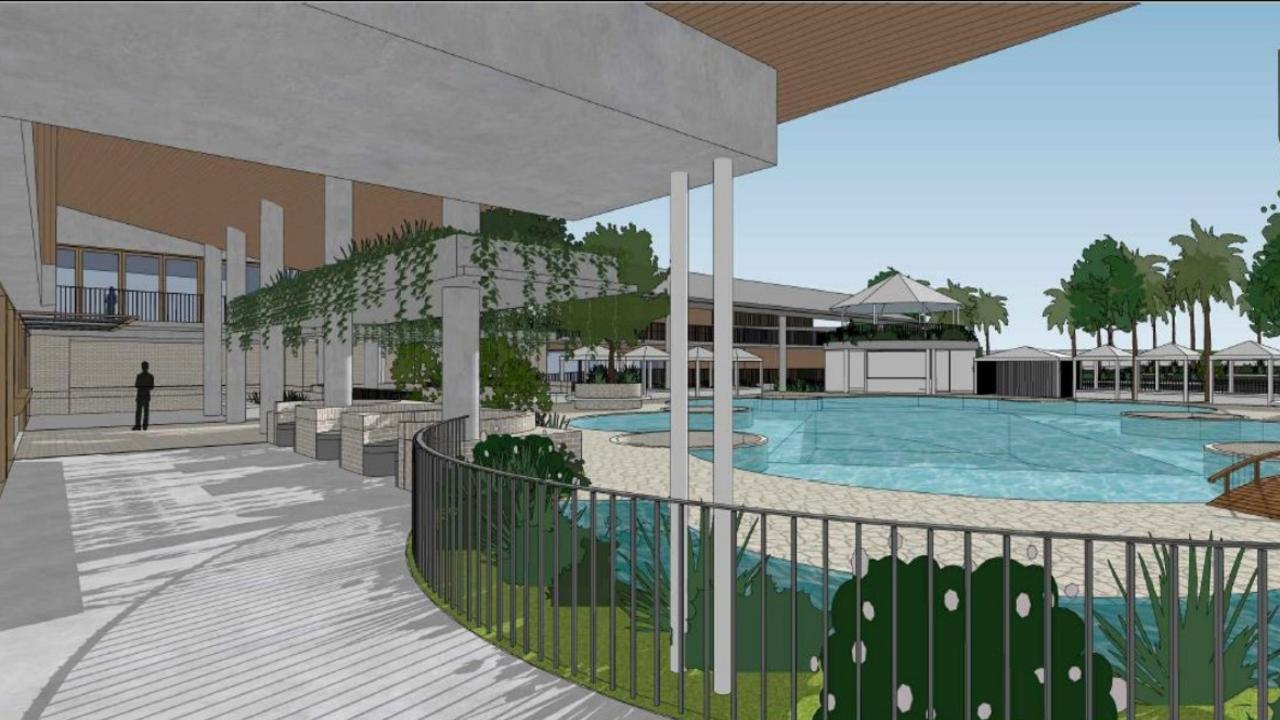 The Royal Cannonvale Hotel will feature a swimming pool and outdoor dining area. Picture: Supplied