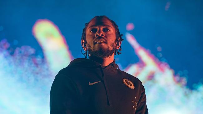 Hip-hop artist Kendrick Lamar – pictured here performing at Splendour in the Grass 2018 – returns to the public eye five years on from the release of Grammy Award-winning album DAMN. Picture: Ian Laidlaw