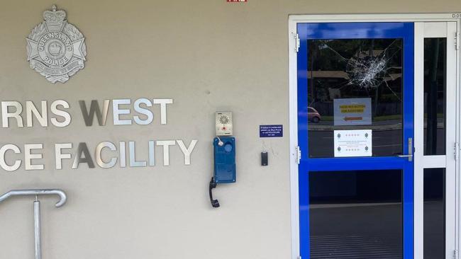 Vandals targeted the new Cairns West Police facility at the weekend. Picture: Supplied