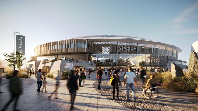 Macquarie Point Multipurpose stadium south east gate. Picture: Mac Point Development Corporation