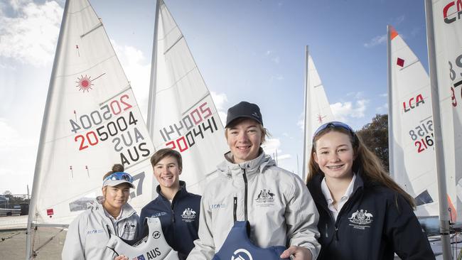 Both Fader (second from left) and Cooper (left) in 2022 before competing in Portugal. Picture: Chris Kidd