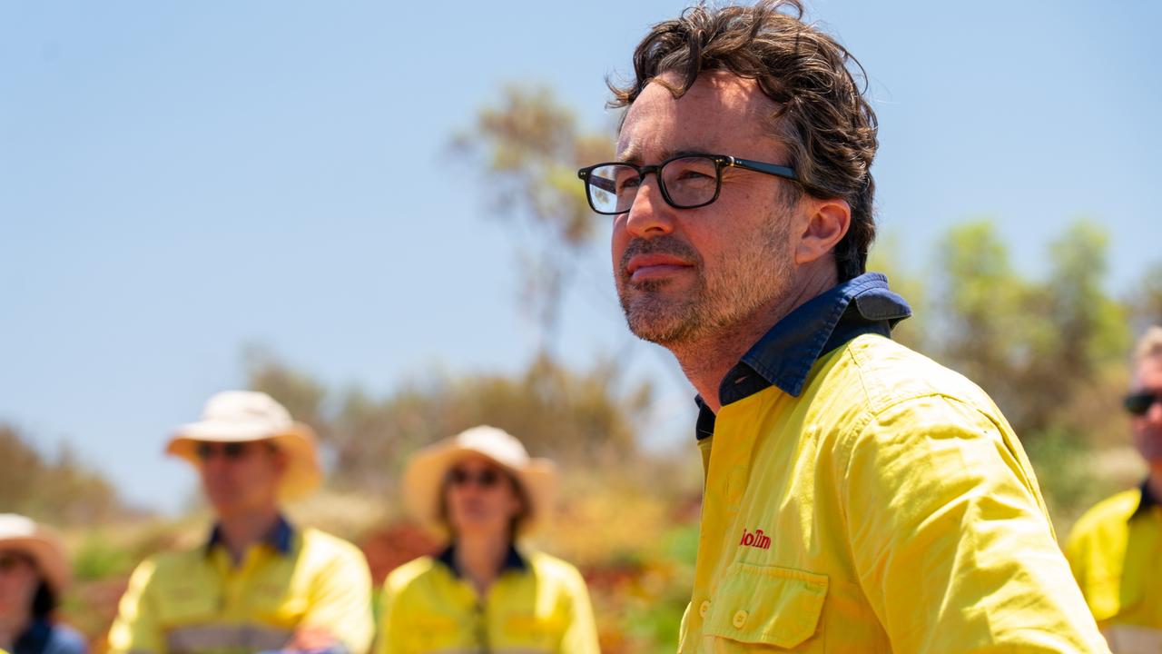 Rio Tinto iron ore chief executive Simon Trott at the Rhodes Ridge iron ore deposit in WA’s Pilbara region.