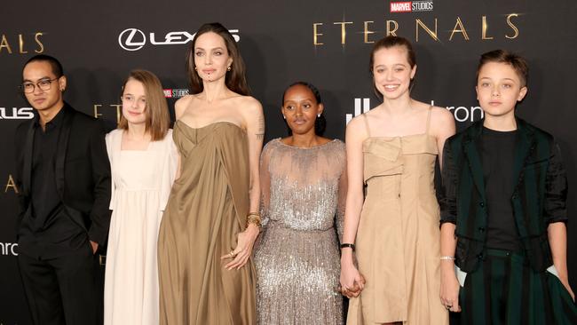 Jolie has remained close to all her children. Picture: Jesse Grant/Getty Images for Disney