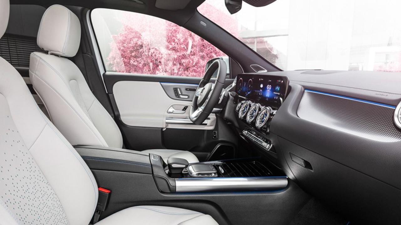 The EQA’s cabin is closely related to conventionally powered compact Mercedes models.