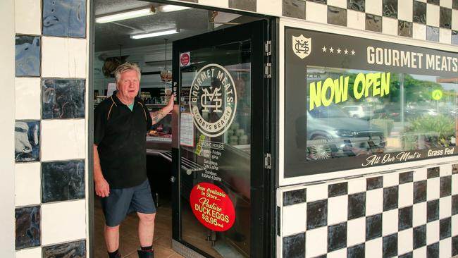 Gourmet Meats’s Bluey Mills in the Nobby Beach precinct recently announced they would be closing on Sunday after being told they would not be able to trade beyond April. Picture: Glenn Campbell