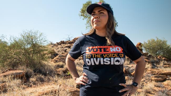 Senator Jacinta Nampijinpa Price in Alice Springs this week. Picture: Pin Rada