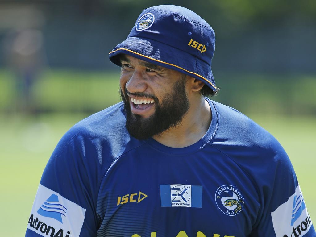 Junior Paulo is enjoying life back at the Parramatta Eels. Picture: Richard Dobson