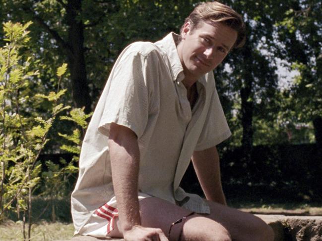 This image released by Sony Pictures Classics shows Armie Hammer in a scene from "Call Me By Your Name." On Monday, Dec. 11, 2017, Hammer was nominated for a Golden Globe for best supporting actor in a motion picture for his role in the film. The 75th Golden Globe Awards will be held on Sunday, Jan. 7, 2018 on NBC. (Sony Pictures Classics via AP)