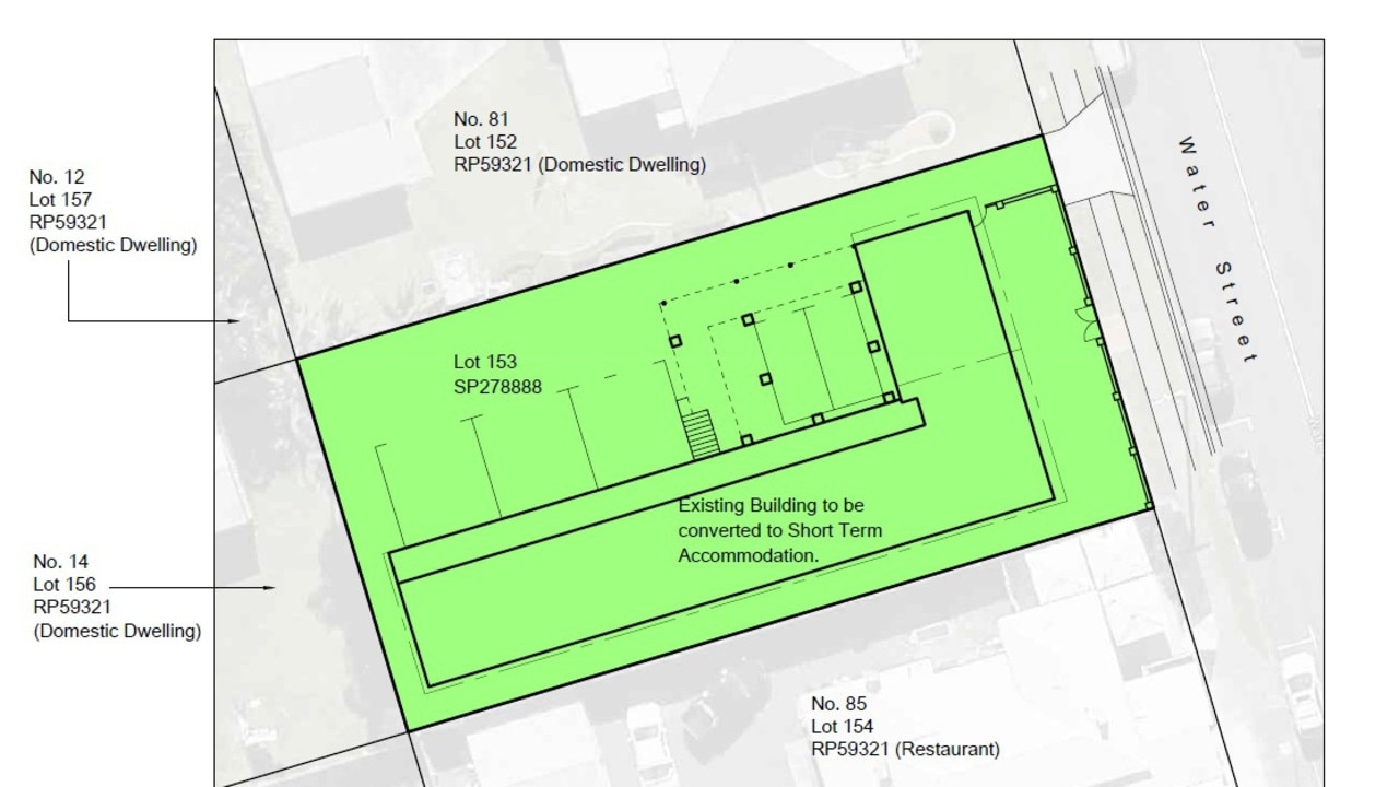 The development application prepared by Insite SJC proposes converting the nine single-person aged accommodation units to dual occupancy short-term accommodation units.