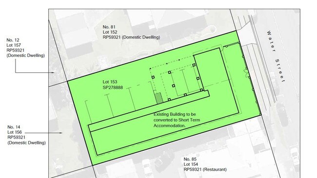 The development application prepared by Insite SJC proposes converting the nine single-person aged accommodation units to dual occupancy short-term accommodation units.