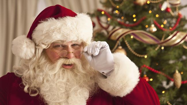 Fat Santa ... thanks to all the nice gestures of milk and mince pies, Santa will be consuming 60,000 times his daily intake in just one night. Picture: Supplied