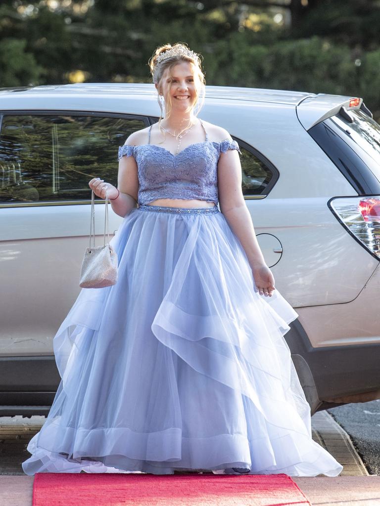 Jaymee Marlow. Toowoomba State High School formal at Picnic Point. Friday, September 9, 2022. Picture: Nev Madsen.