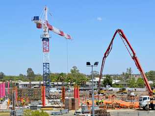 LOCAL JOBS: The construction of the new Roma Hospital is under way with more projects to commence. Picture: Molly Hancock