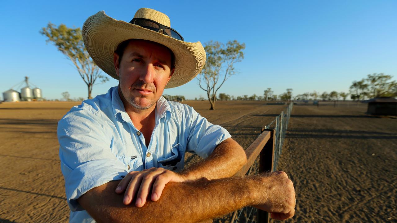 The far north western town of Walgett is running out of water and local farmer Sam Evans is one of a number of those who work on the land who’s struggling. Picture: Nathan Edwards