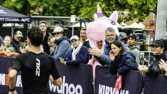 Spectators at the Ironman 70.3 Tasmania in Hobart on Sunday 4th February. Picture: Linda Higginson