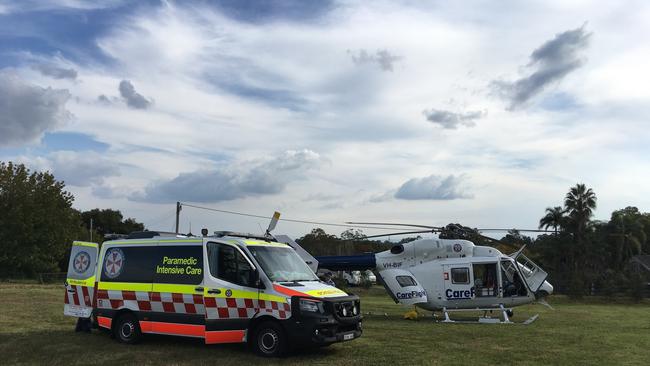 A woman is in a serious condition after she was knocked out by a horse in Sydney’s northwest.