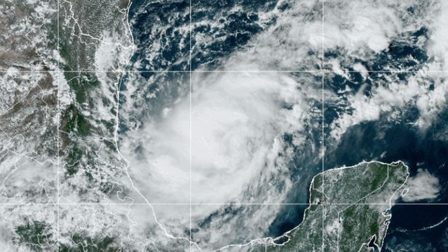 NOAA satellite image of Hurricane Milton near Mexico.