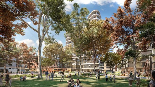 Artist’s image of Burwood North masterplan that could deliver almost 12,000 new homes.