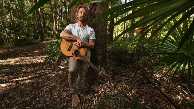 Rudd on his property on the Sunshine Coast this week. Picture: Lyndon Mechielsen