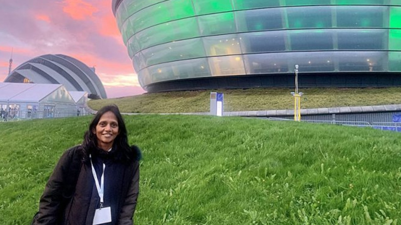 Shemara Wikramanayake, chief executive officer of Macquarie Group, outside the COP26 conference in Glasgow last year.