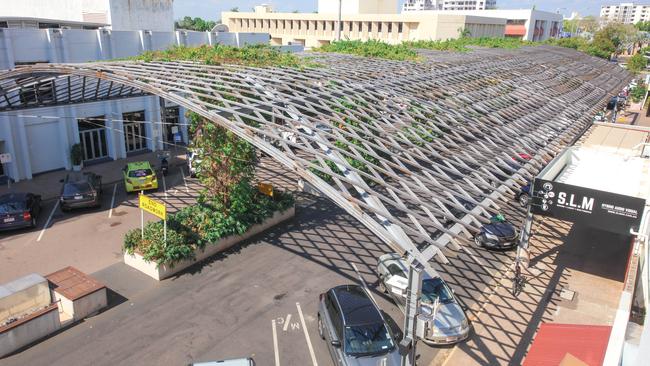 The Cavenagh St Shade Structure as of June 17 2021. Picture: Glenn Campbell