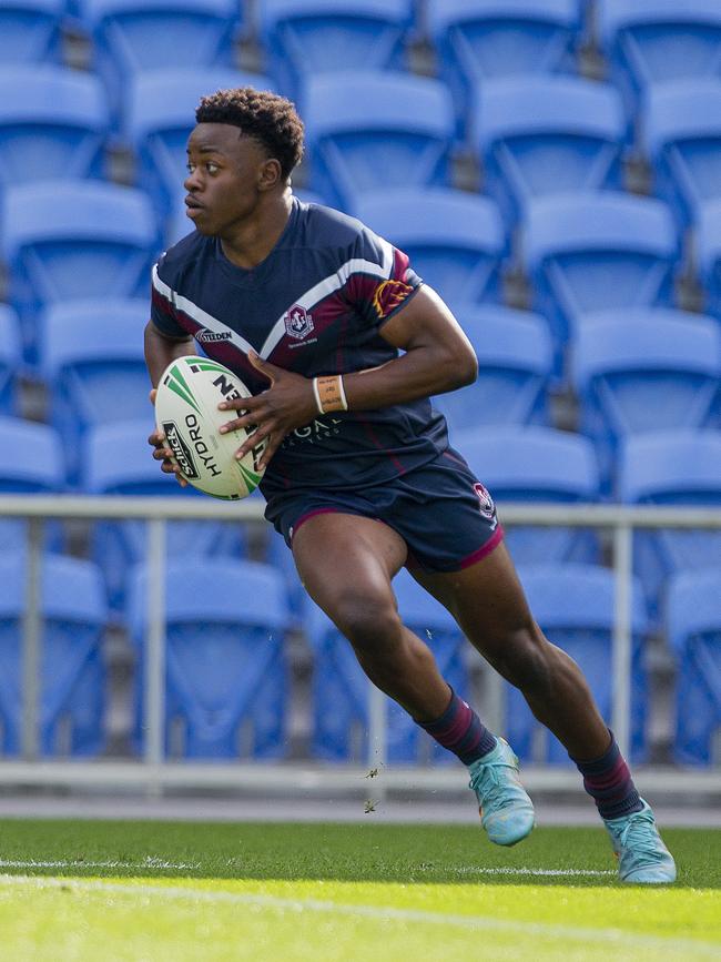 Ipswich SHS's Kulu Baruani was a speed man. Picture: Jerad Williams