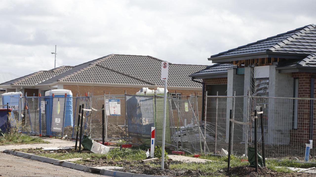 Building sites around Geelong, which is one of the regional hotspots for buyers. Picture: Alan Barber.