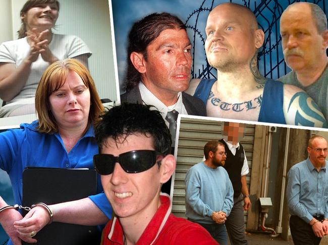 South Australian criminals serving SA's longest prison sentences. Pictures: Supplied