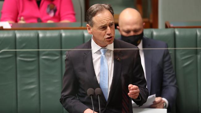 Health Minister Greg Hunt announced immunocompromised Australians were eligible for a Covid-19 vaccine booster in October. Picture: Gary Ramage / NCA NewsWire