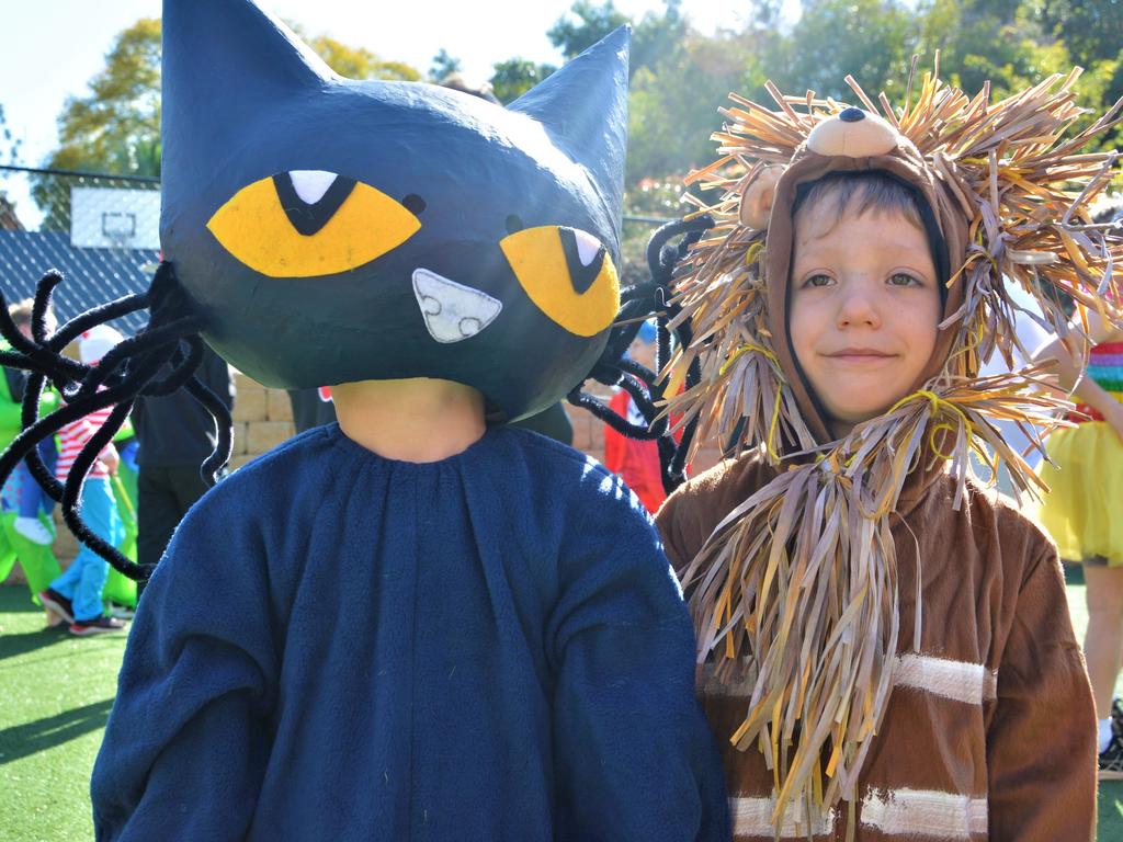 Dressed up for Book Week 2023 at Toowoomba Grammar School are (from left) Edward Cook and Finn Kropp. Picture: Rhylea Millar