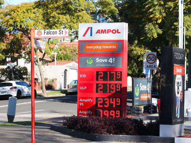 SYDNEY, AUSTRALIA : NewsWire Photos- JULY 23 2024: A general stock photo of a Ampol petrol station in Sydney as the price of petrol soars again contributing to the rising cost of living. Picture: NewsWire / Gaye Gerard