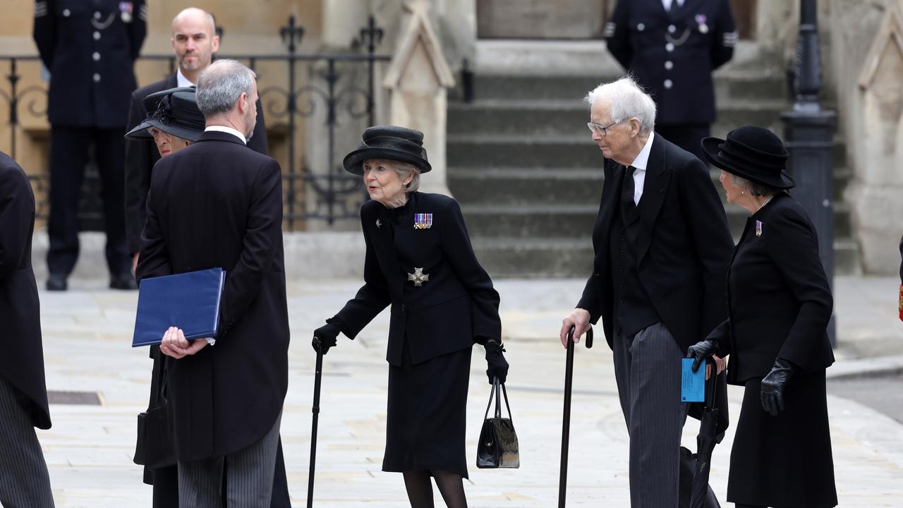 Princess Alexandra, The Honourable Lady Ogilvy arrives at Westminster Abbey.