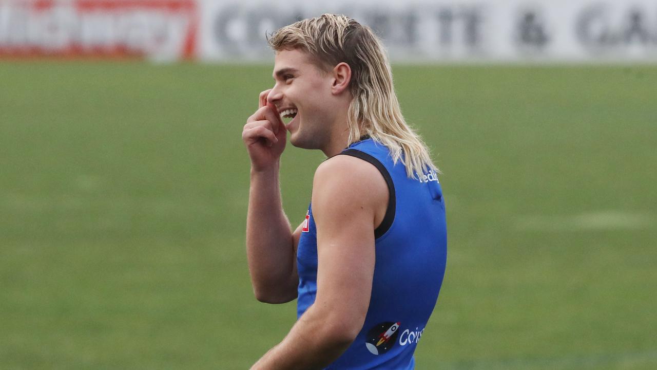 Bailey Smith at training at Whitten Oval. Picture: David Crosling