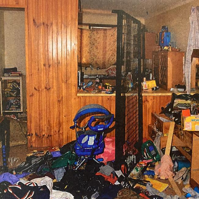 Photos taken by police at a home in a regional community in November 2019 where a young child was living in squalor