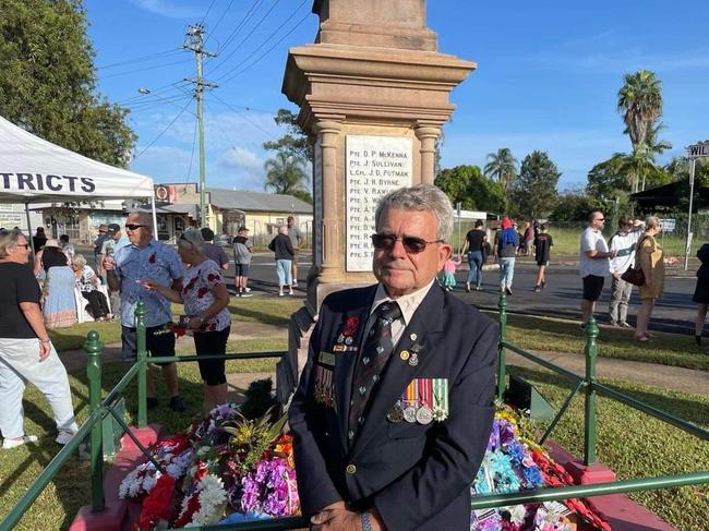 President of the Burrum District Sub-Branch RSL in Howard, Steve Grainger, at the Anzac Day service.