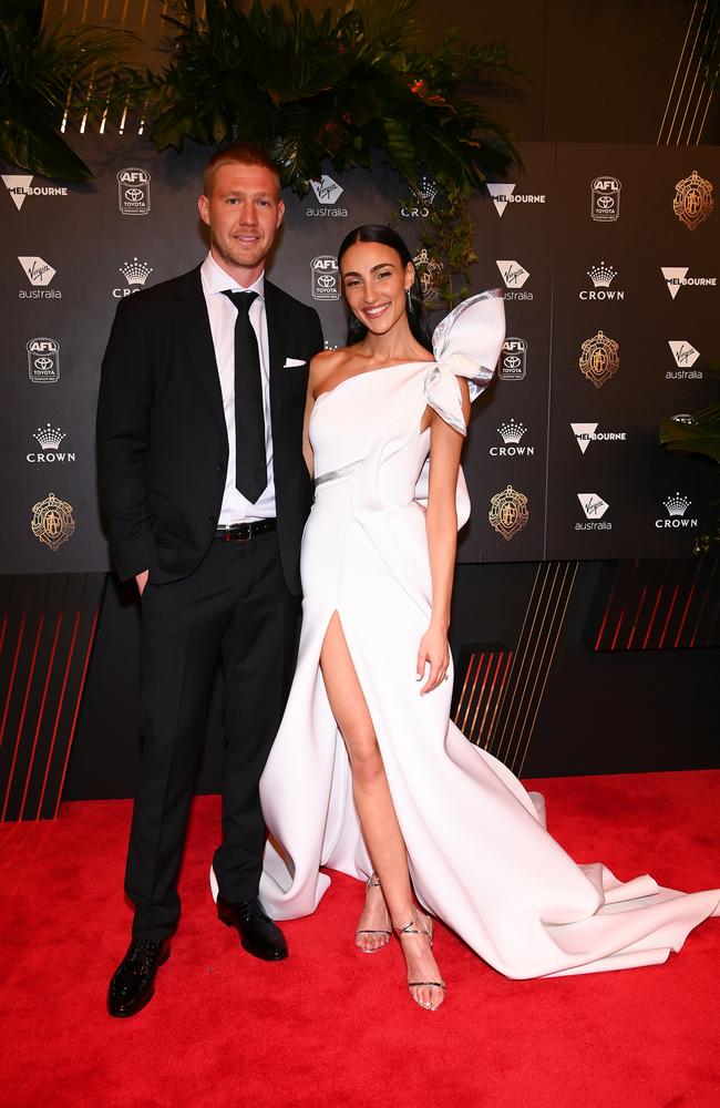 Nathan Broad and partner Tayla Damir. Picture: Quinn Rooney/Getty Images