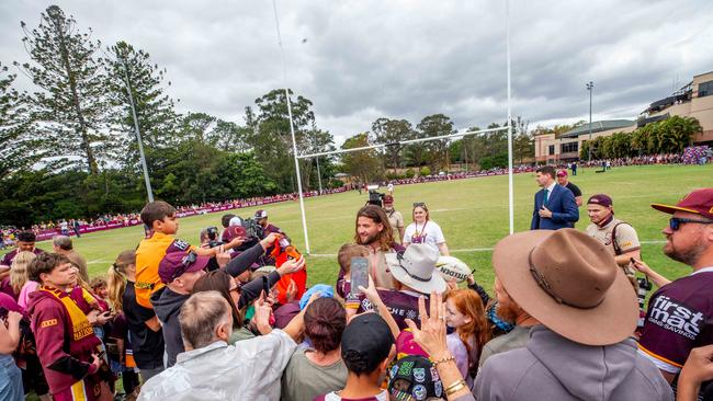 Brisbane Broncos training and fan day at Red Hill ahead of the Grand Final this weekend against Penrith.