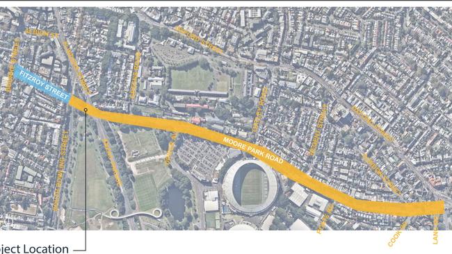 The cycleway will link into the existing one on Oxford St that runs along the north side of Centennial Park. The cycle superhighway will eventually go all the way to Bondi Junction.