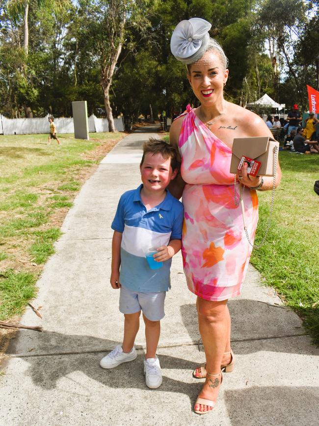 William Forbs and Kelly Watson having an action-packed day at the Ladbrokes Stony Creek Cup on Sunday, March 09, 2025. Picture: Jack Colantuono