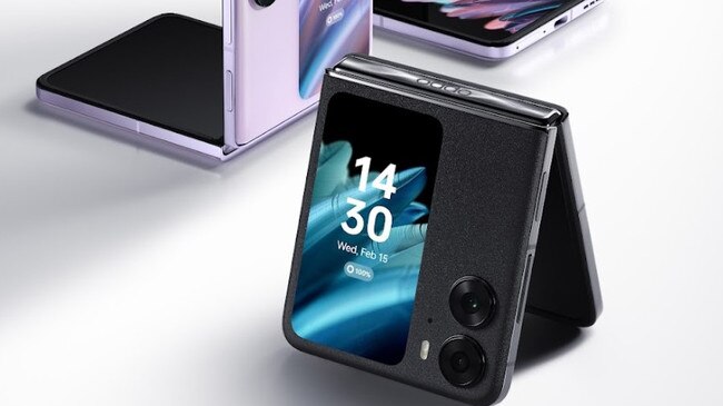 Oppo's new Find N2 flip phone. Source: Supplied.