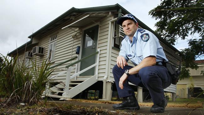 Constable Brian Kitto at Booval Police Station in 2011. Picture: David Nielsen