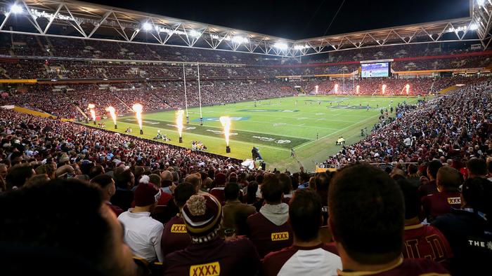 BRISBANE, AUSTRALIA - JUNE 05: A general view during game one of the 2019 State of Origin series between the Queensland Maroons and the New South Wales Blues at Suncorp Stadium on June 05, 2019 in Brisbane, Australia. (Photo by Jono Searle/Getty Images)