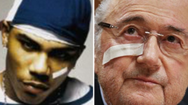 Trabajo ... Los usuarios de las redes sociales han señalado la similitud entre Nelly y el presidente de la FIFA, Sepp Blatter