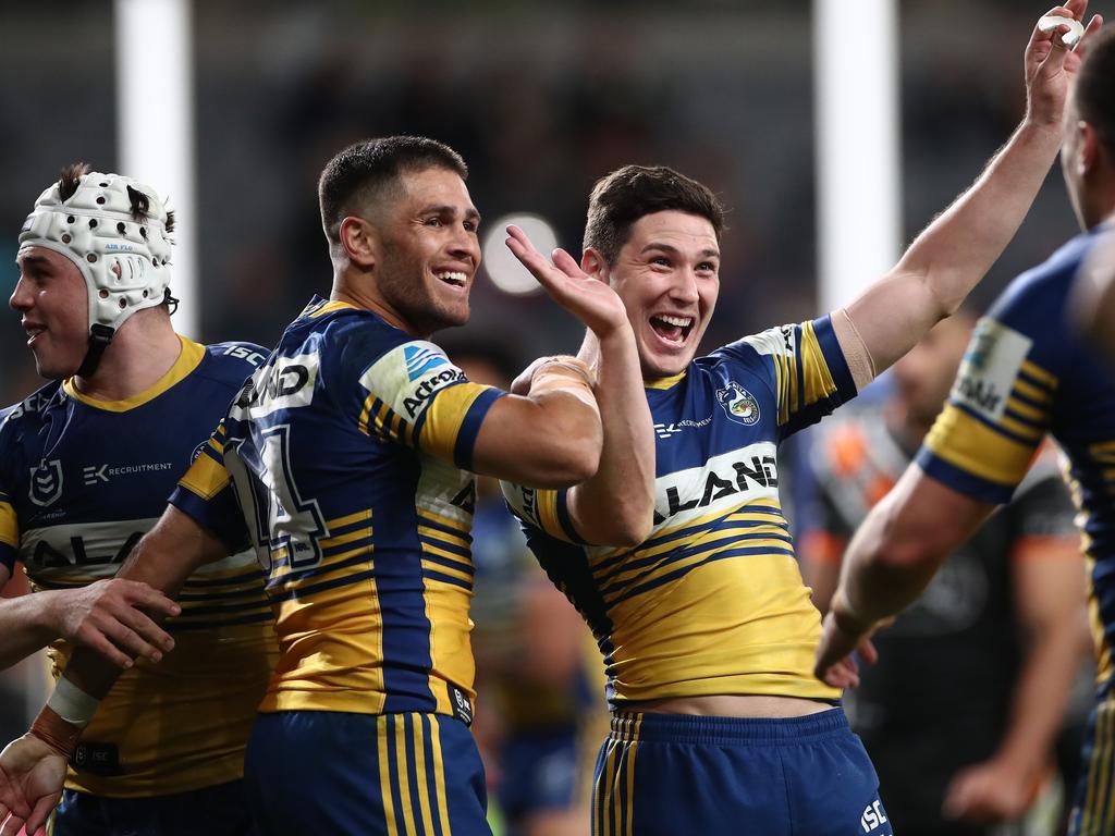 It was party time early on in season 2020 for the Eels. Picture: Cameron Spencer/Getty Images